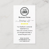Google Reviews With Thank You And QR Code Business Card (Front)