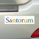 Google Santorum Bumper Sticker (On Car)