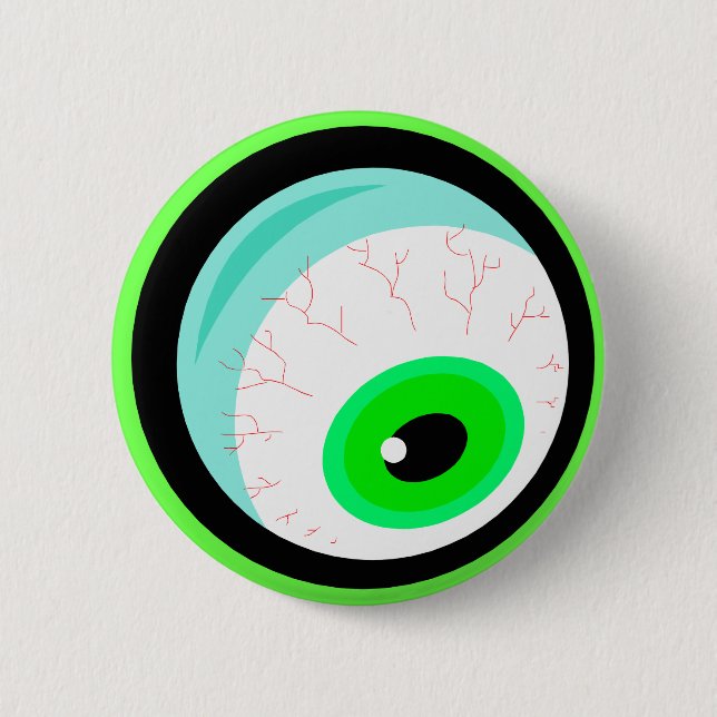 Googly Bug Eye Design Button (Front)