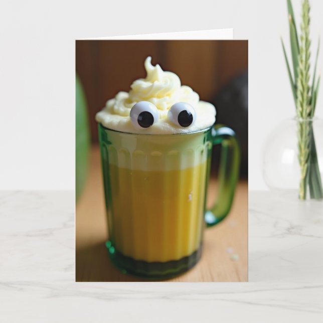 Googly Eye Coffee Funny Card (Front)