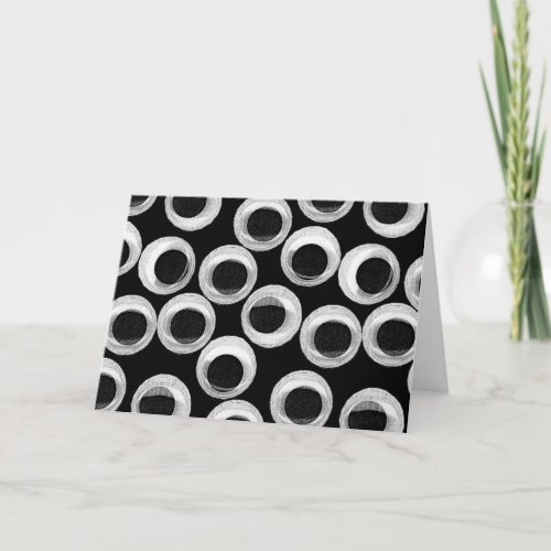 Googly eye pattern  black card