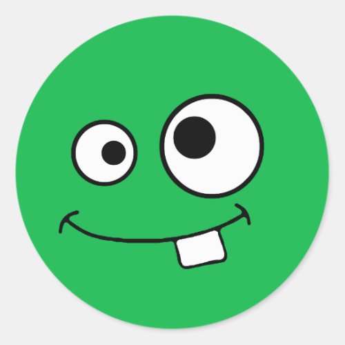 Googly Eyed Green Monster Sticker