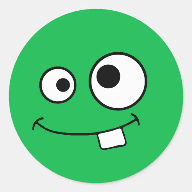 Googly Eyed Green Monster Sticker Zazzle