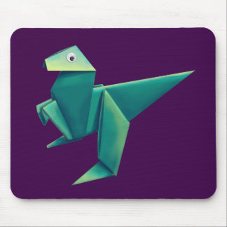 Googly-Eyed Origami Raptor Mouse Pad