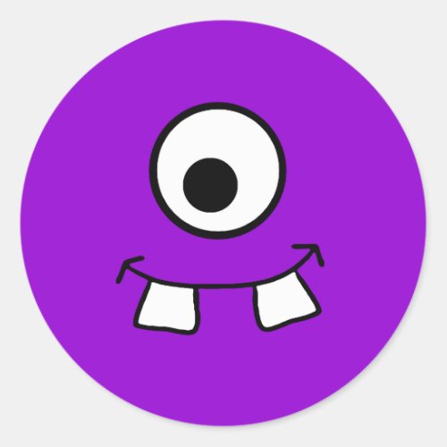 Googly Eyed Purple Monster Sticker