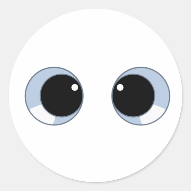 googly eyes classic round sticker (Front)