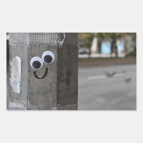 Googly Eyes Eyeballs New York City Photography NYC Rectangular Sticker