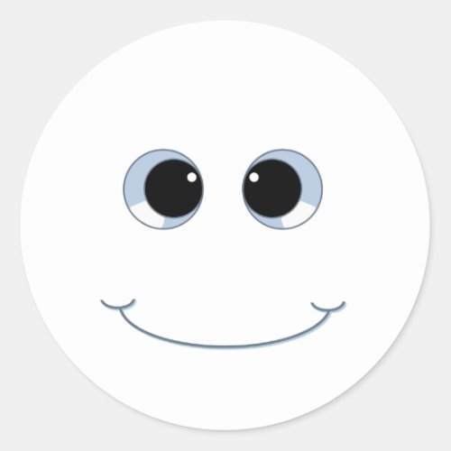 googly eyes face classic round sticker