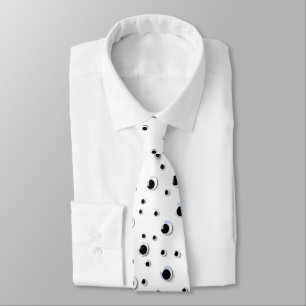 Googly Eyes Googily Black and White Funny Neck Tie