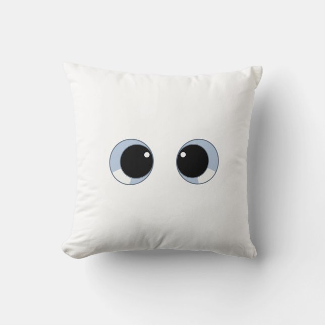googly eyes throw pillow (Front)