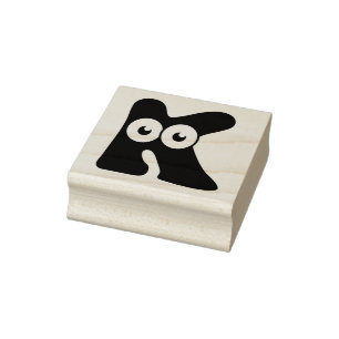Googly Letter K Rubber Stamp