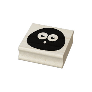 Googly Letter O Rubber Stamp
