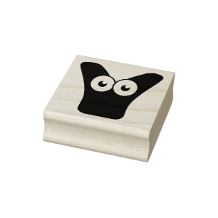 Googly Letter V Rubber Stamp
