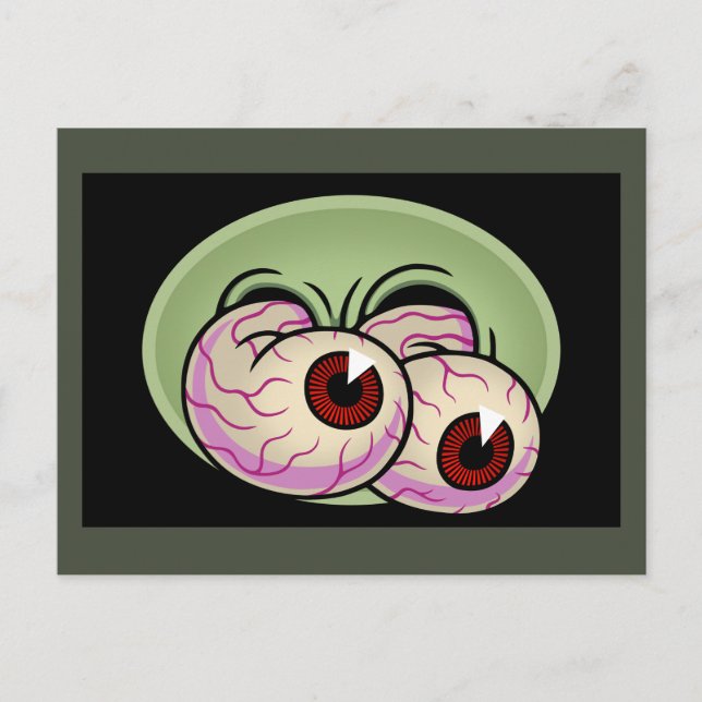Googly Monster Eyes Postcard (Front)