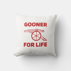 Gooner For Life Arsenal Throw Pillow