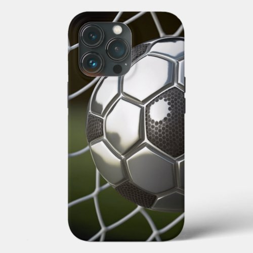 Goooal Metallic  Soccer Ball I_Phone case