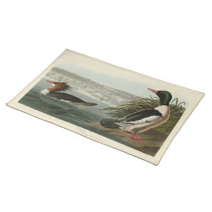 Goosander (Common Merganser) Audubon's Birds Cloth Placemat