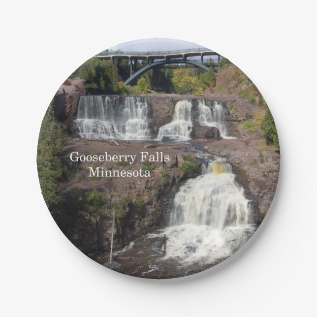 Goosberry Falls paper plate (Front)