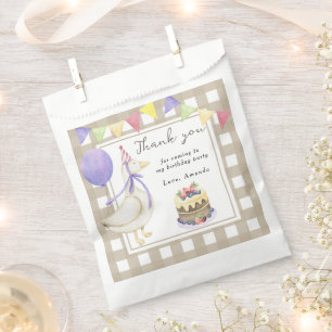 Goose 1st birthday Thank you for coming Favor Bag