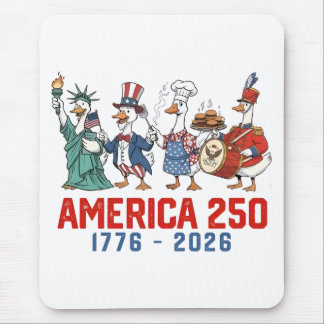 Goose 4th Of July America 250th 1776 2026  Mouse Pad