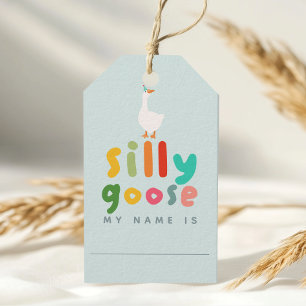 Goose Adoption Stuffie Blue Farm Birthday Favor Gift Tags