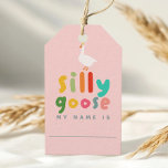 Goose Adoption Stuffie Pink Birthday Favor Gift Tags<br><div class="desc">This pink adoption station favor tag allows guests to choose a name for a goose stuffie,  which they can then take home as a party favor. An adorable favor idea for girl’s first birthday!</div>
