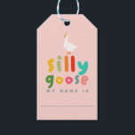 Goose Adoption Stuffie Pink Birthday Favor Gift Tags<br><div class="desc">This pink adoption station favor tag allows guests to choose a name for a goose stuffie,  which they can then take home as a party favor. An adorable favor idea for girl’s first birthday!</div>