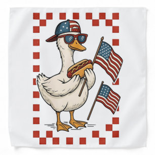 Goose American USA Flag Memorial Day 4th of July Bandana