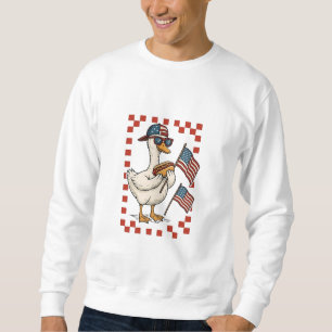 Goose American USA Flag Memorial Day 4th of July Sweatshirt