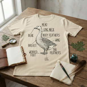 Goose Anatomy Diagram T-Shirt