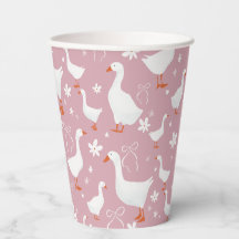 Goose and bows - pink