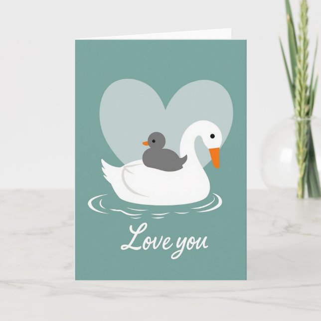 Goose And Duckling Love You Card (Front)