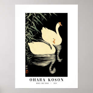 Goose and Swan    1920 - 1930 Japanese Art Poster