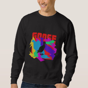 Goose Animal Mosaik Puzzle Sweatshirt