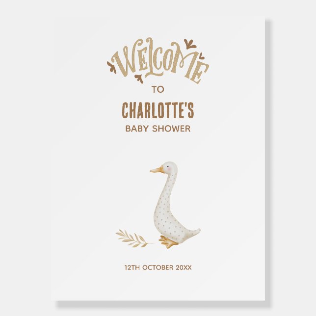 Goose Baby Shower Foam Board (Front)