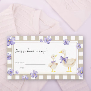 Goose baby shower - guess how many? enclosure card