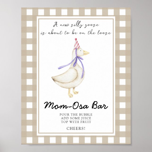 goose baby shower - Momosa bar Poster (Front)