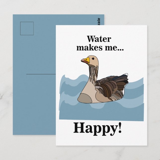 Goose Bird Swimming In Water Birdwatcher Postcard (Front/Back)