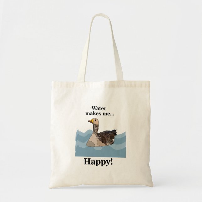 Goose Bird Swimming In Water Birdwatcher Tote Bag (Front)