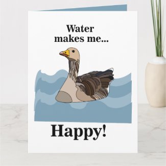 Goose Bird Swimming In Water Birthday