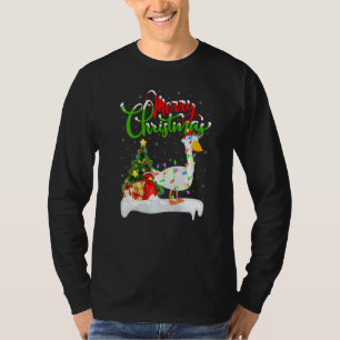 Goose Bird Xmas Decorations Santa Goose Christmas T-Shirt