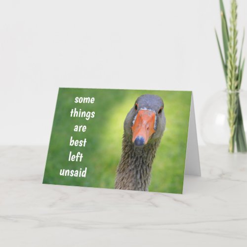 Goose Birthday Advice Card