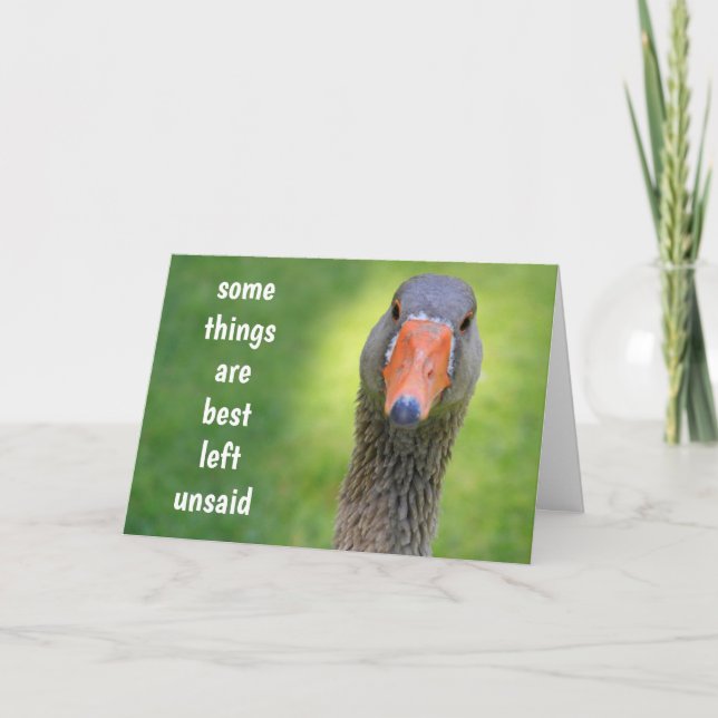 Goose Birthday Advice Card (Front)
