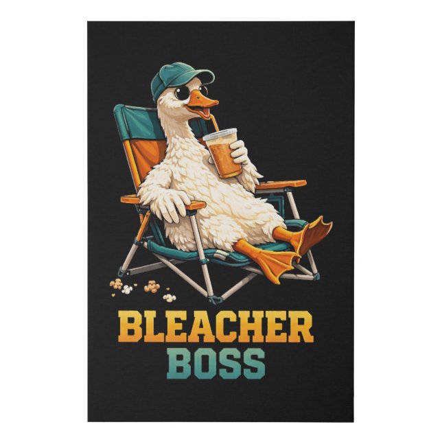 Goose Bleacher Boss Faux Canvas Print (Front)