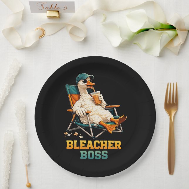 Goose Bleacher Boss Paper Plates (Wedding)