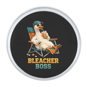 Goose Bleacher Boss Silver Finish Lapel Pin