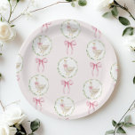 Goose Blush pink Bow Pastel Girl Birthday  Paper Plates<br><div class="desc">Goose Blush pink Bow Pastel Girl Birthday Paper Plates
Matching items are available.</div>