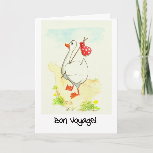 Goose 'Bon Voyage' Greeting Card (Front)
