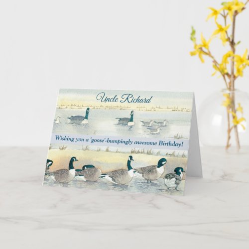 Goose Bumpingly Awesome Uncle Fun Birthday Card