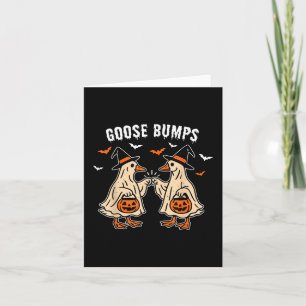 Goose Bumps Duck Pumking Halloween Funny Vintage Card
